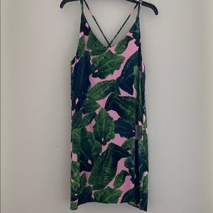 Topshop Palm print dress